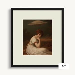 Lady and UFO Wall Art